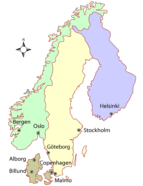 map of scandinavia